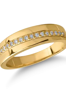 Inel din aur galben de 18K cu diamante de 0.11ct