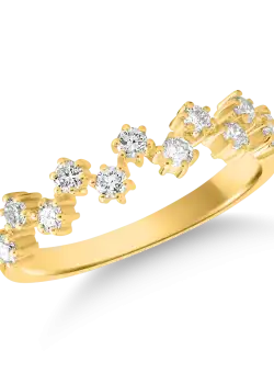 Inel din aur galben de 18K cu diamante de 0.41ct