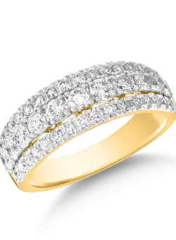 Inel din aur galben de 18K cu diamante de 0.988ct