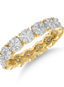 Inel din aur galben de 18K cu diamante de 1ct