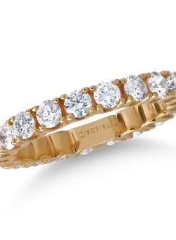 Inel din aur galben de 18K cu diamante de 2ct