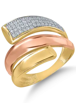 Inel din aur galben-roz