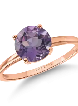 Inel din aur roz cu ametist de 1.2ct