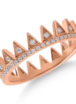 Inel din aur roz cu diamante de 0.17ct