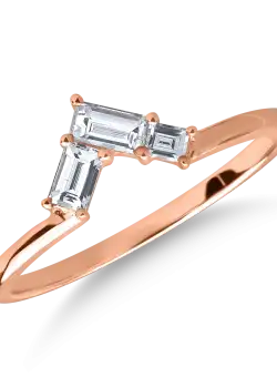 Inel din aur roz cu diamante de 0.28ct