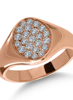 Inel din aur roz cu diamante de 0.29ct