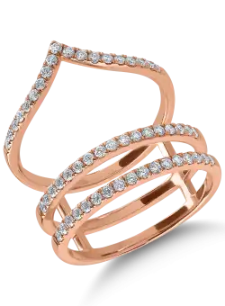 Inel din aur roz cu diamante de 0.52ct