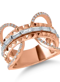 Inel din aur roz cu diamante de 0.96ct