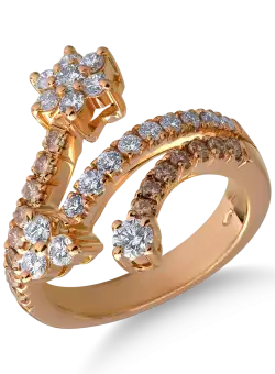 Inel din aur roz cu diamante de 1.13ct