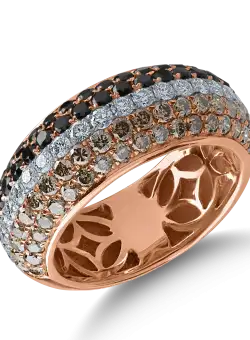 Inel din aur roz cu diamante de 2.11ct