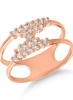 Inel din aur roz de 14K