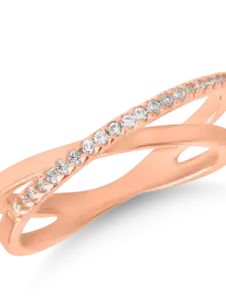 Inel din aur roz de 14K