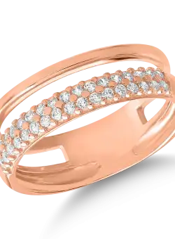 Inel din aur roz de 14K
