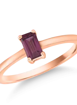Inel din aur roz de 14K cu rodolit de 0.33ct