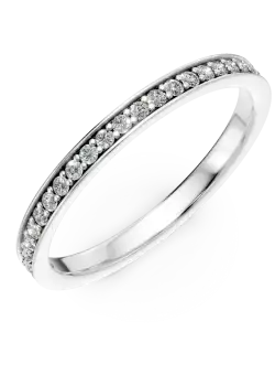 Inel eternity din aur alb cu diamante de 0.3ct