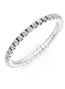 Inel eternity din aur alb cu diamante de 0.5ct