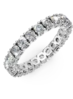 Inel eternity din aur alb cu diamante de 1.6ct