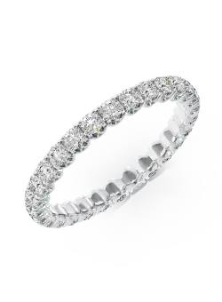 Inel eternity din aur alb cu diamante de 1ct