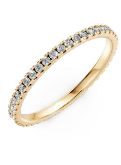 Inel eternity din aur galben cu diamante de 0.3ct