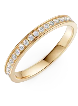 Inel eternity din aur galben cu diamante de 0.3ct