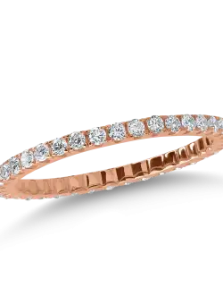 Inel eternity din aur roz cu diamante 0.5ct