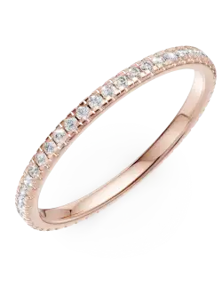 Inel eternity din aur roz cu diamante de 0.3ct