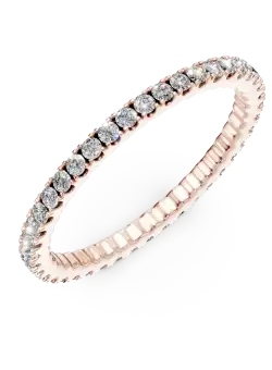 Inel eternity din aur roz cu diamante de 0.5ct