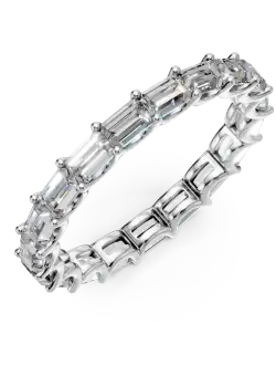 Inel eternity Grace din aur alb cu diamante create in laborator de 2.2ct