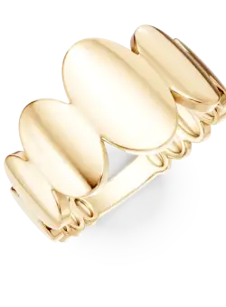 Inel geometric din aur galben