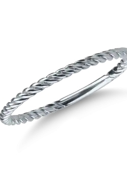 Inel impletit din aur alb