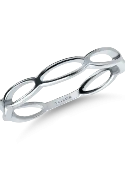 Inel impletit din aur alb