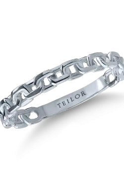 Inel impletit din aur alb