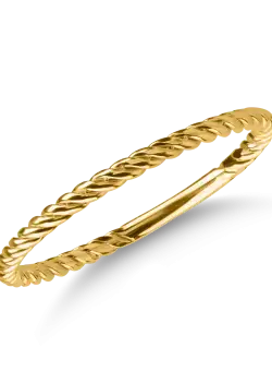 Inel impletit din aur galben