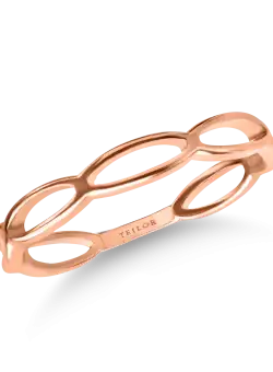 Inel impletit din aur roz