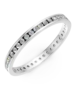 Inel infinity din aur alb de 14K