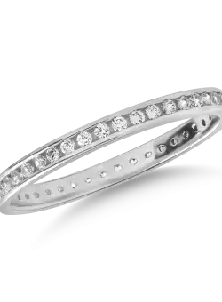 Inel infinity din aur alb de 14K