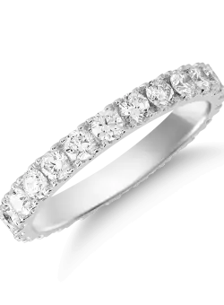 Inel infinity din aur alb de 18K cu diamante de 1.1ct