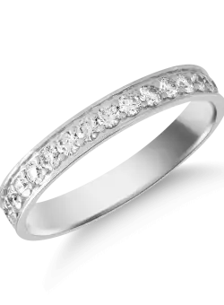 Inel infinity din aur alb de 18K cu diamante de 1ct