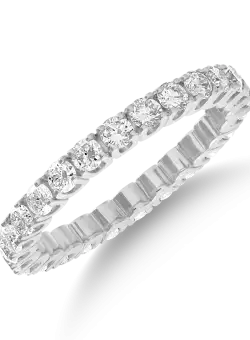 Inel infinity din aur alb de 18K cu diamante de 2ct