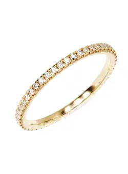 Inel infinity din aur galben de 14K cu diamante de 0.25ct