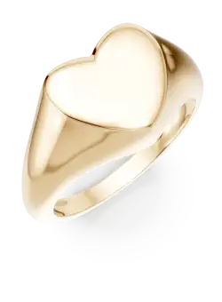 Inel inima din aur galben