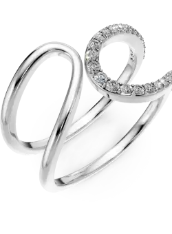 Inel Ivory din aur alb cu diamante de 0.25ct create in laborator