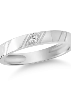 Inel pentru barbati din aur alb de 14K