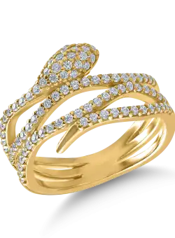 Inel sarpe din aur galben