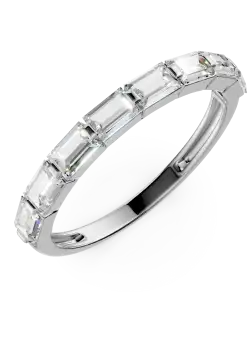 Inel semi eternity Caroline din aur alb cu diamante de 0.89ct create in laborator