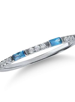 Inel semi eternity din aur alb