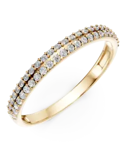 Inel semi eternity din aur galben