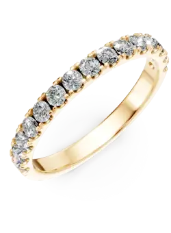 Inel semi eternity din aur galben cu diamante de 0.5ct