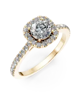 Inel Serenity din aur galben cu diamante de 0.81ct create in laborator