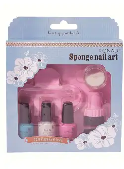Konad set sponge set 3 - blue, pink
